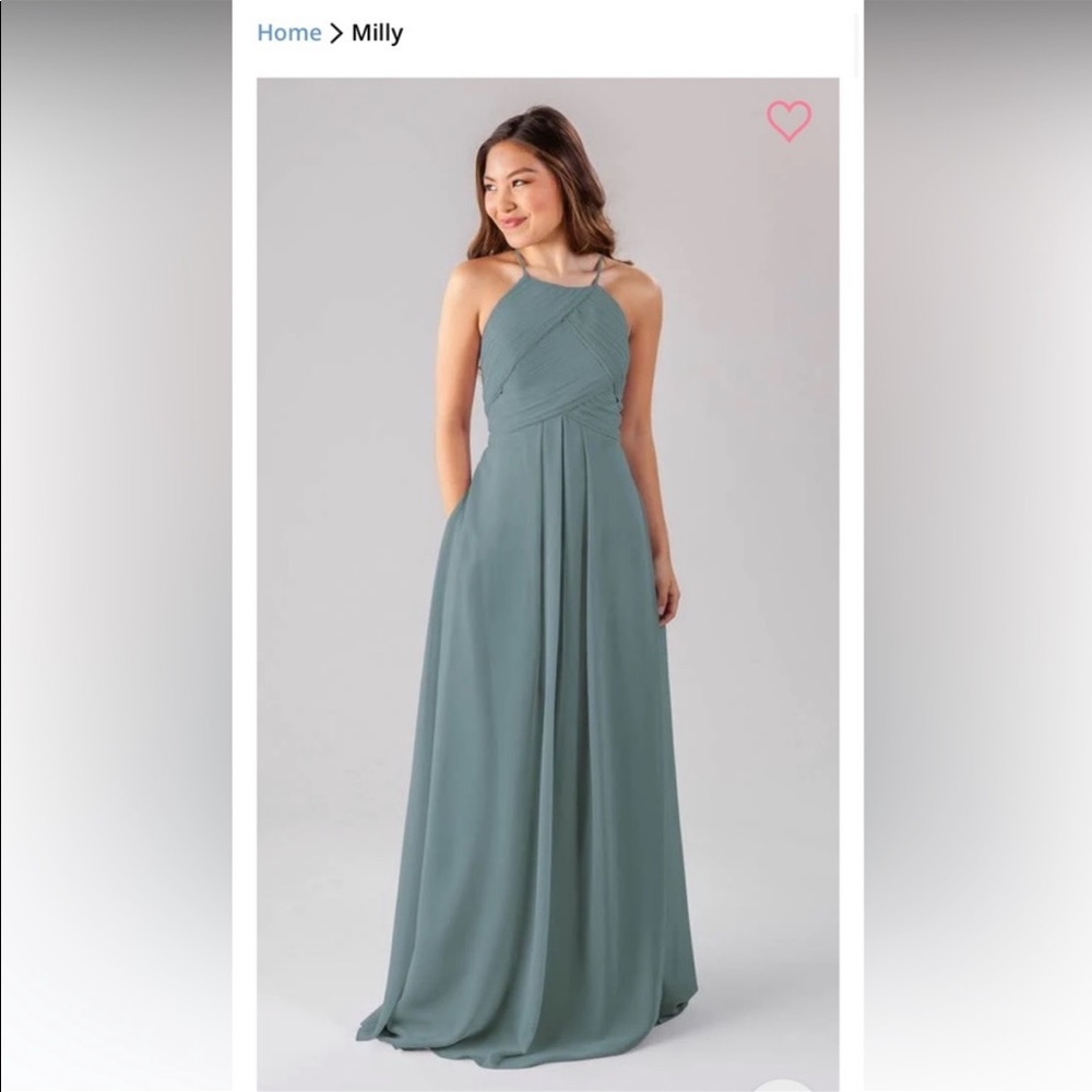 Kennedy Blue bridesmaid dress with pockets, Millie style, size 0, Deep Sea color